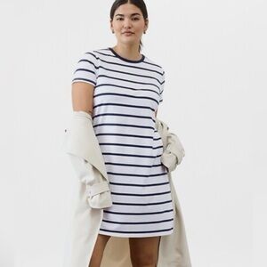 NWT Athleta Essential Tee Dress 
Power of She striped 
Size S